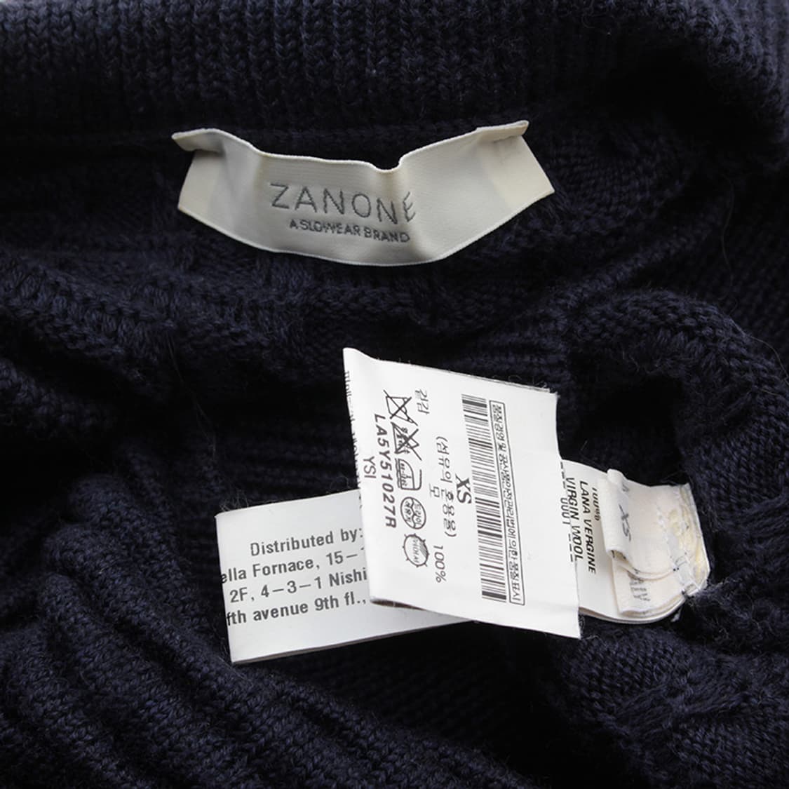 자노네 마드나잇블루 순모 니트 상의 44, 55 상품이미지3