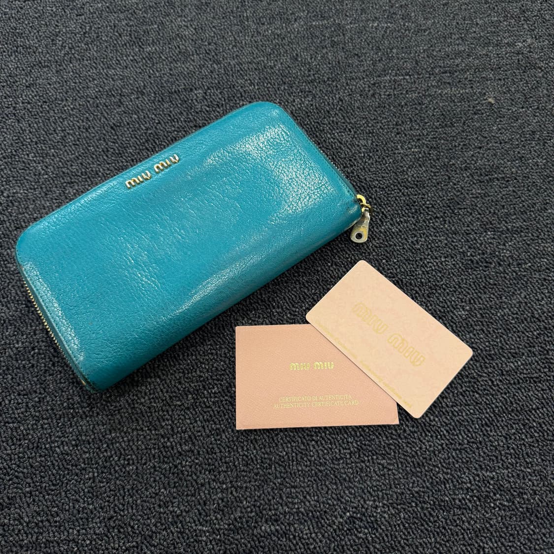 MIUMIU 미우미우 MADRAS TURCHESE 장지갑 상품이미지7