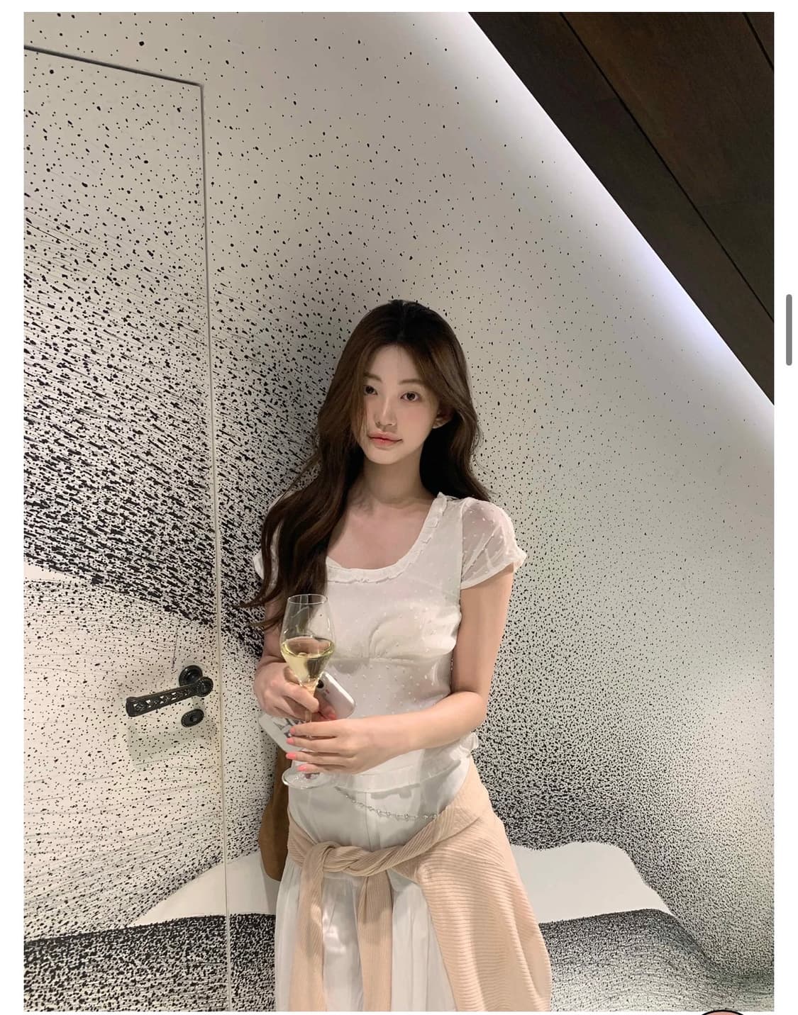 (새상품) 제니오 zaenio 애니 도트 쉬폰블라우스 L 상품이미지5