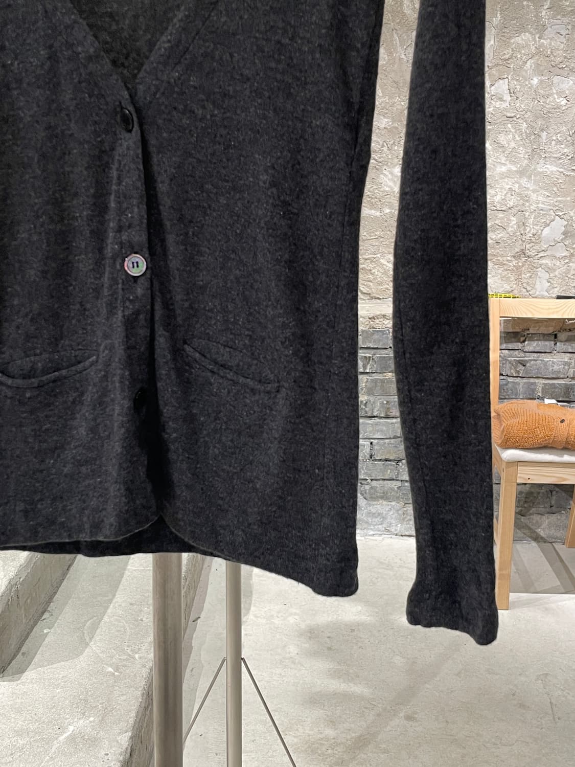 이자벨 마랑 에뚜왈 차콜 슬림 니트 가디건 상품이미지5
