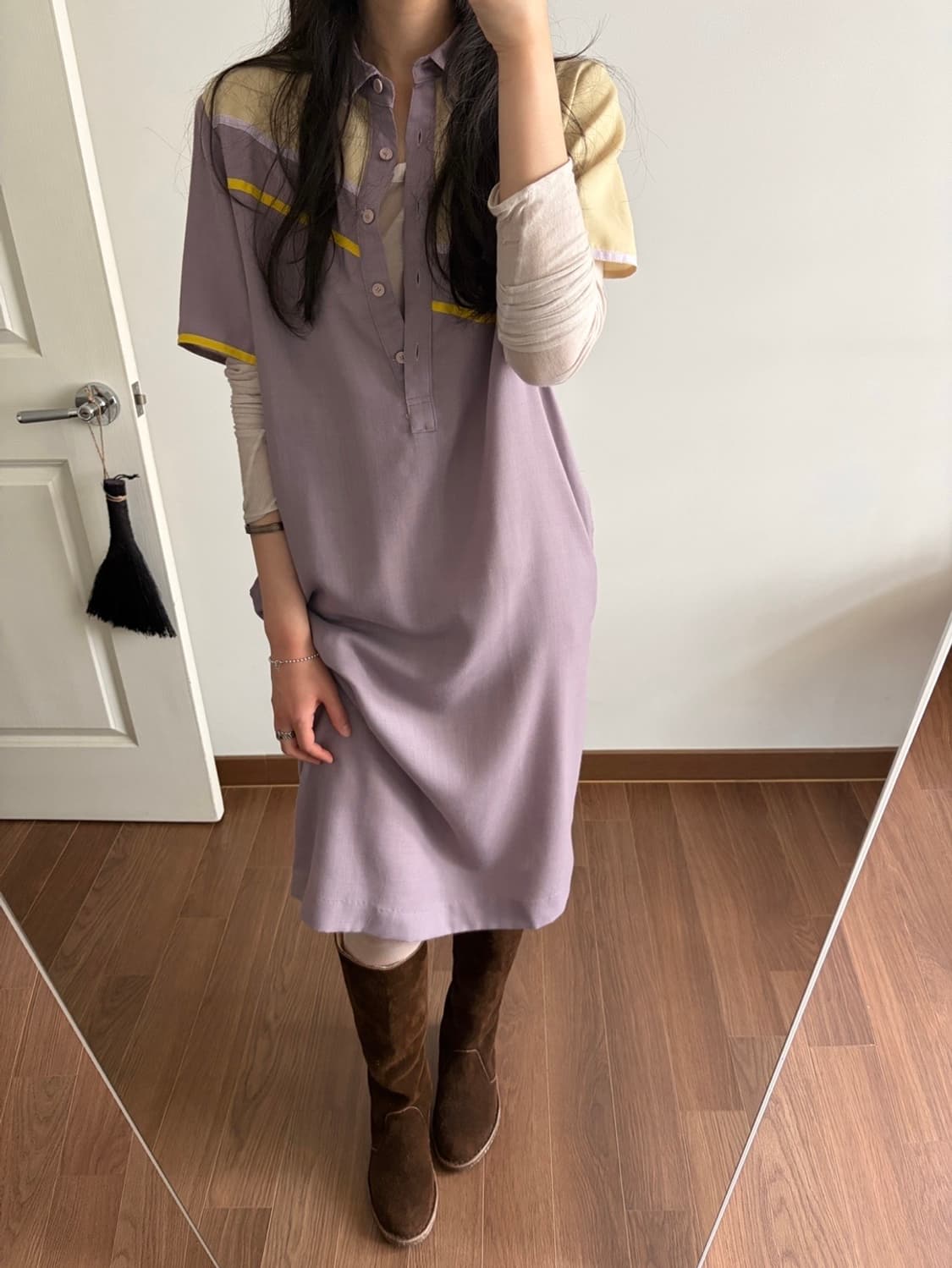 pullover shirt dress 상품이미지3