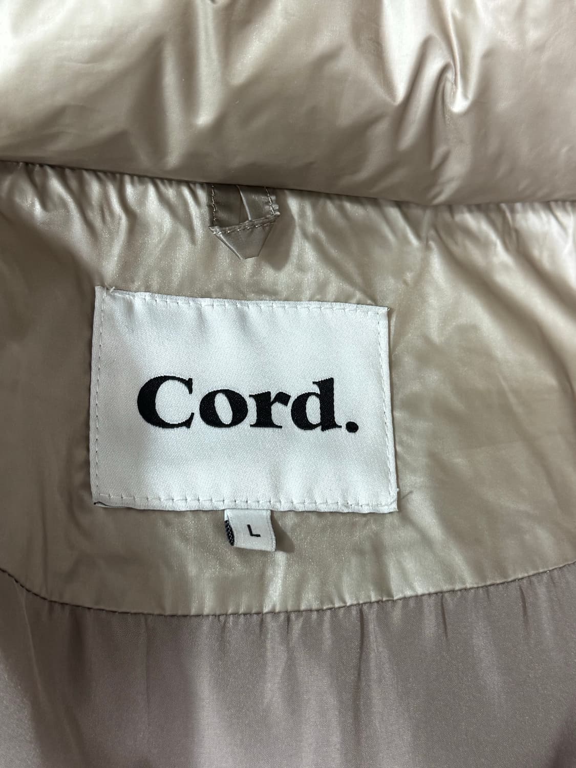 (L) cord 코드 실버베이지 다운 점퍼 상품이미지4