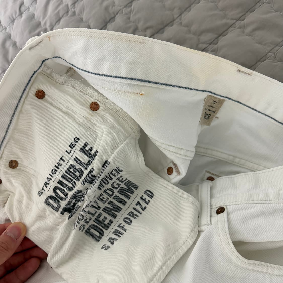 RRL 스트레이트 레그 화이트진, 화이트데님 32x32 상품이미지6