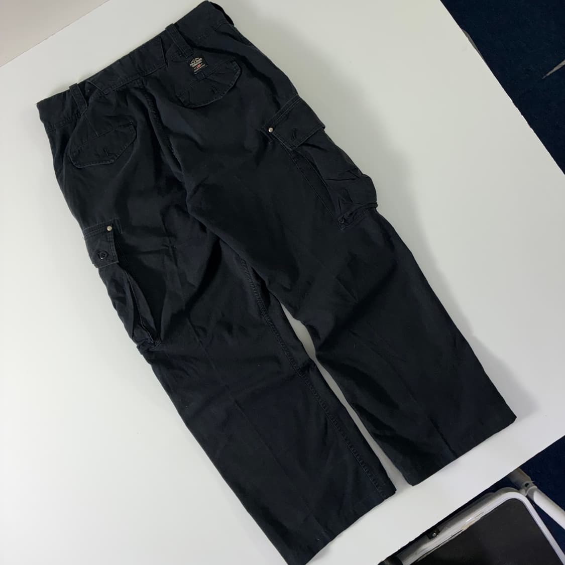 Polo jeans 폴로진스 코튼 블랙 와이드 카고 팬츠 상품이미지6