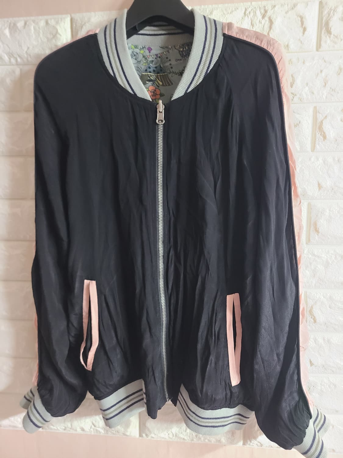 패턴 봄버 자켓 양면 상품이미지6