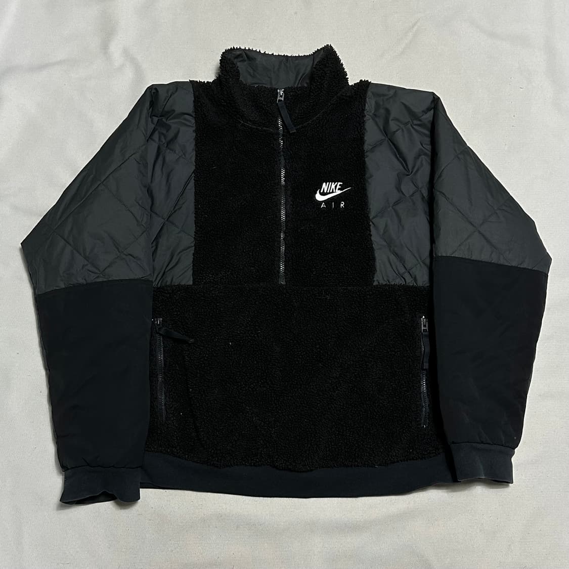 XXL 나이키 에어 블랙 반집업 플리스 상품이미지2