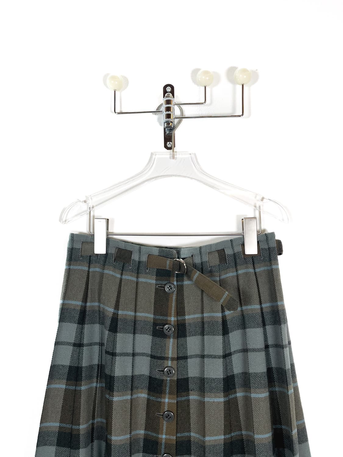 빈티지 벨티드 울 체크 스커트 상품이미지2