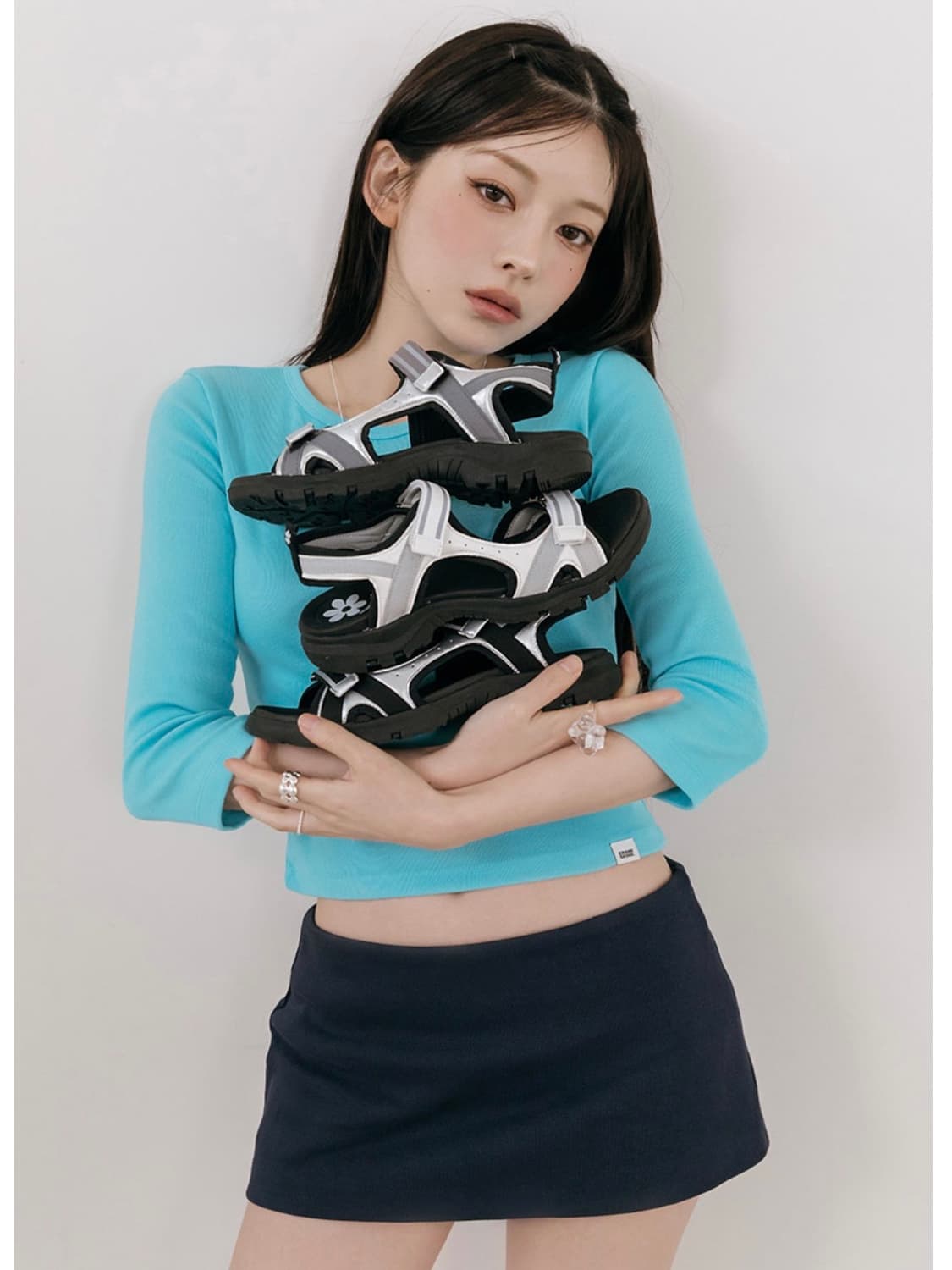 마크모크 WEVE 위브 샌들 실버 230 새상품 상품이미지4