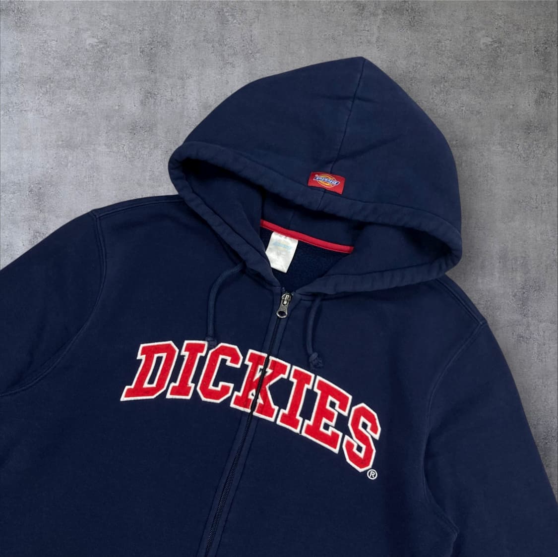 디키즈 네이비 컬러 스펠아웃 후드 집업 상품이미지2