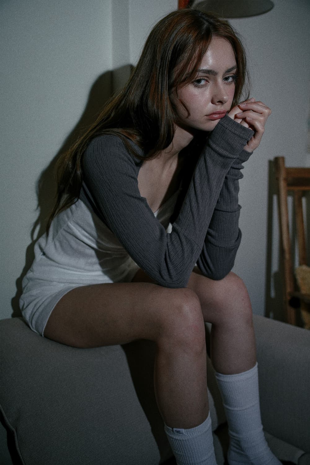 벨리아르 Cotton basic bolero charcoal brown 상품이미지4