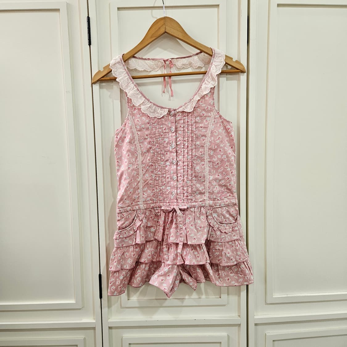 플라워 점프수트 / 반바지 원피스 상품이미지1