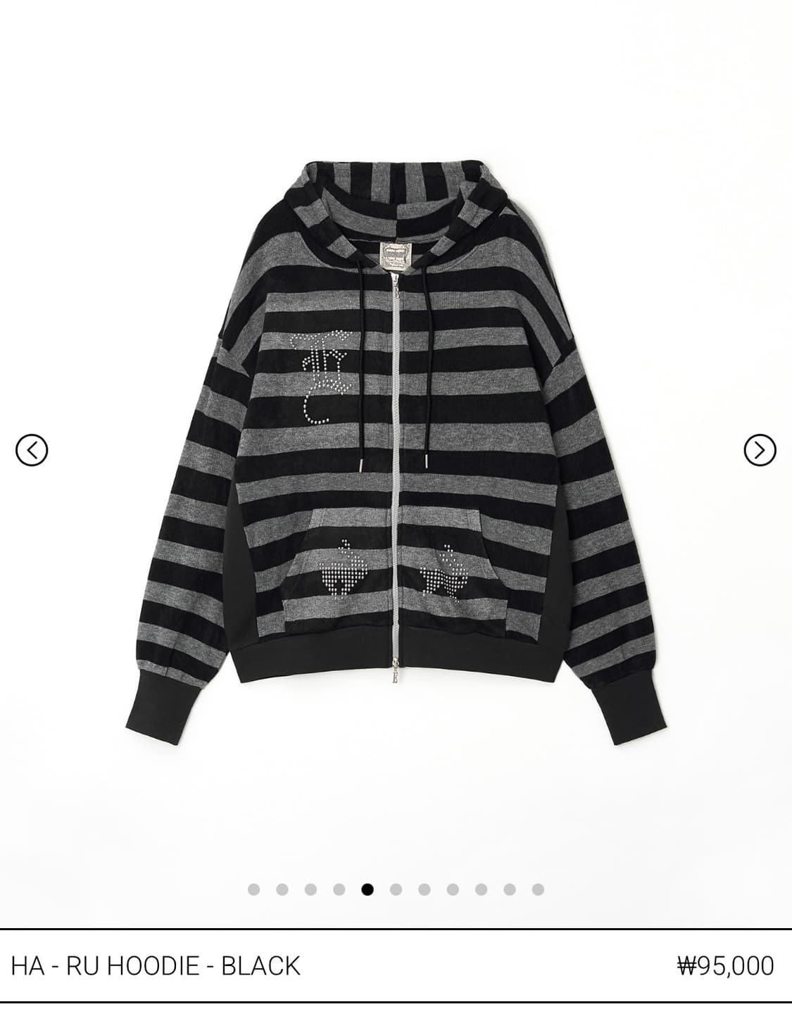 EESSAY / HA - RU HOODIE - BLACK  상품이미지2