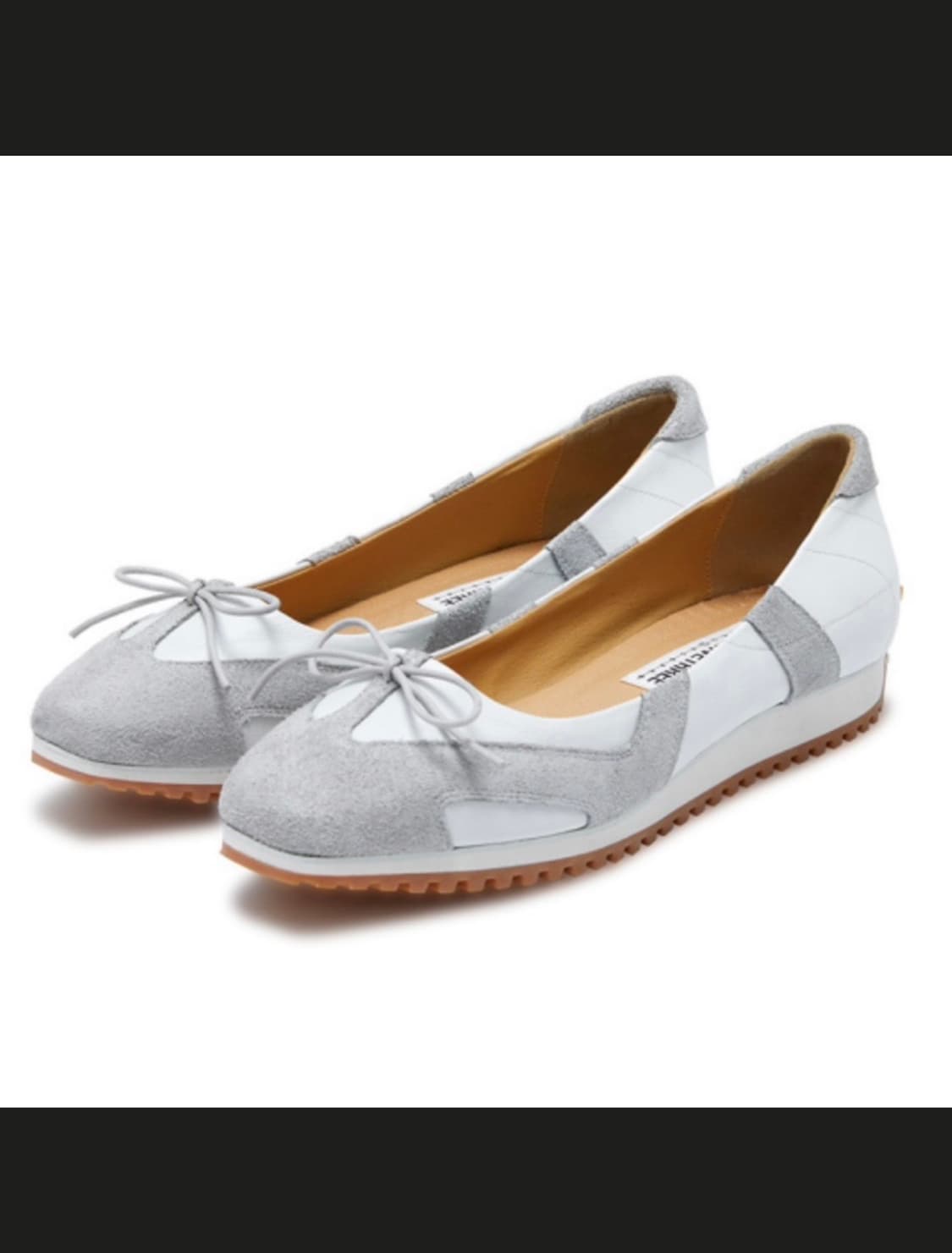 네거티브쓰리 플랫슈즈 그레이 발레코어 상품이미지1