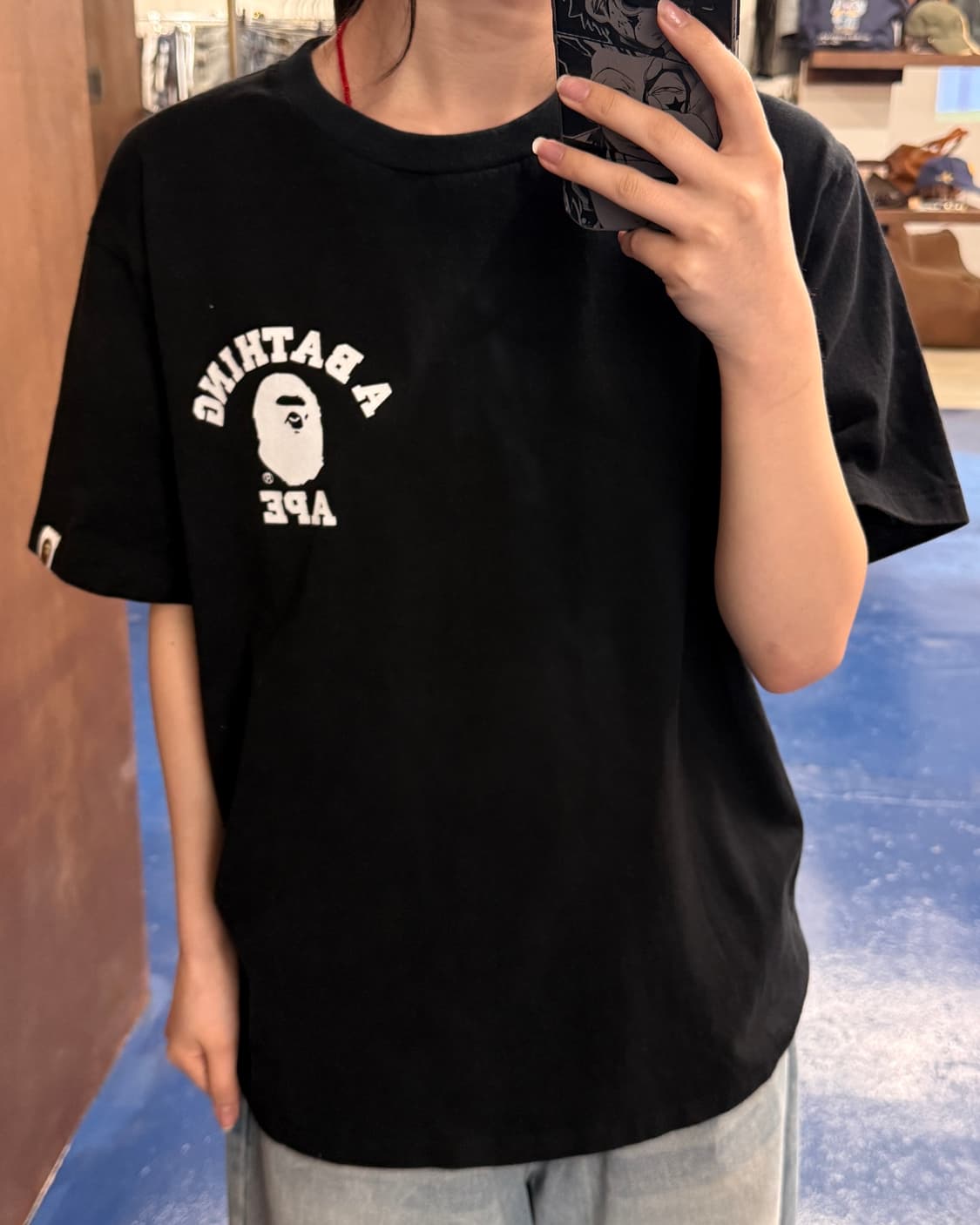 BAPE 베이프 컬리지 백로고 반팔티 상품이미지1