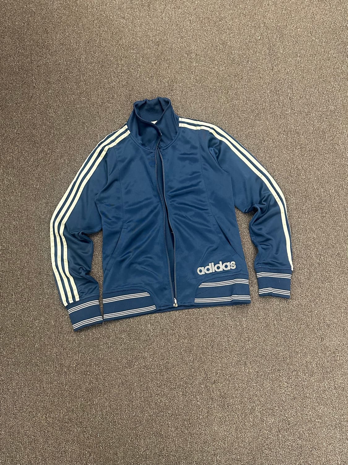 L)ADIDAS vintage 여성 네이비 트랙탑 져지(지퍼고장) 상품이미지3