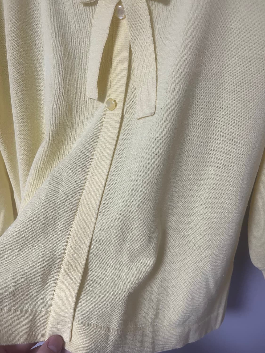 갸루 리본 프릴 셔츠 블라우스 니트 상품이미지3