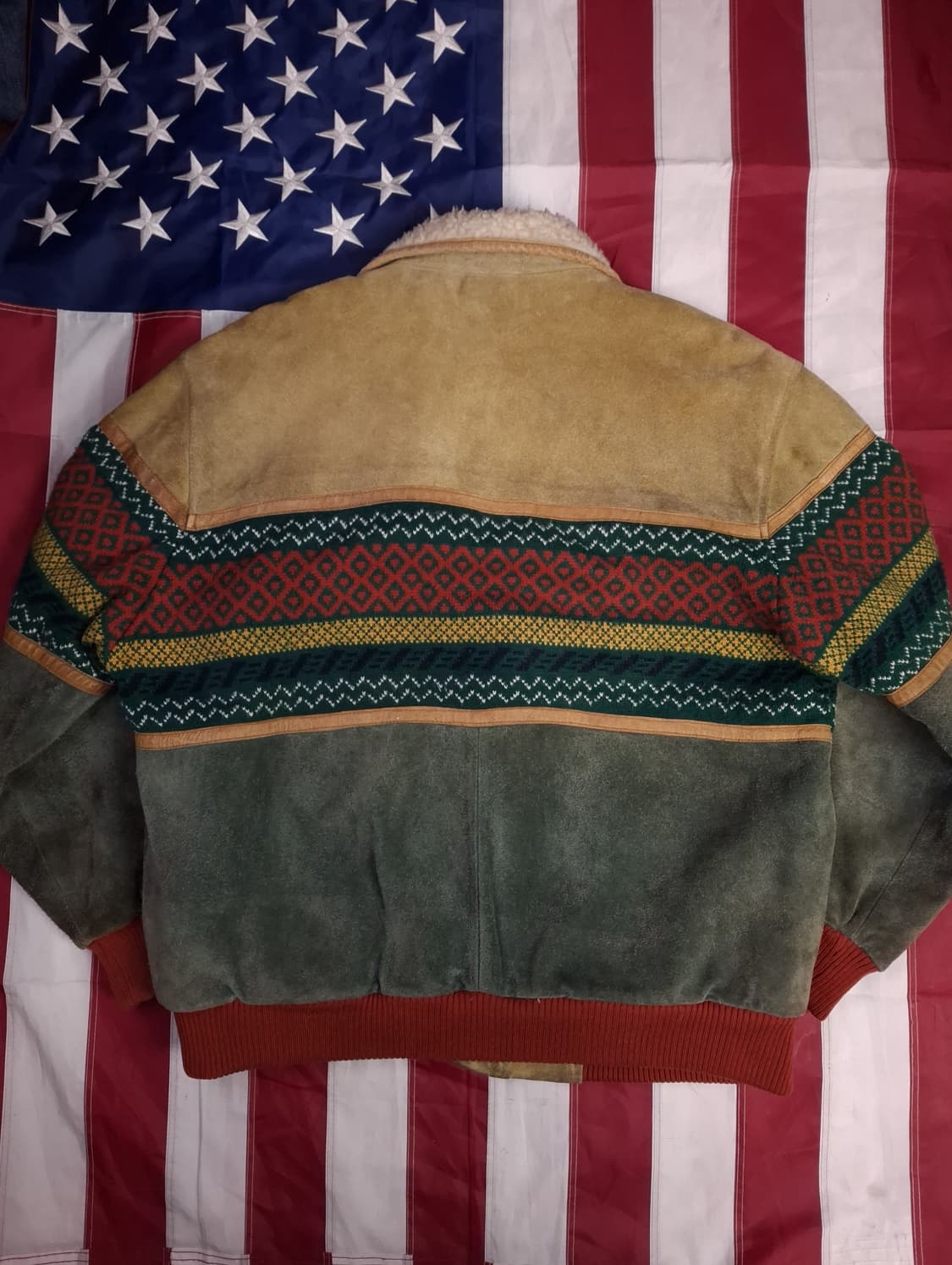 80's 빈티지 리얼스웨이드 나바호 쉐르파 자켓 상품이미지10
