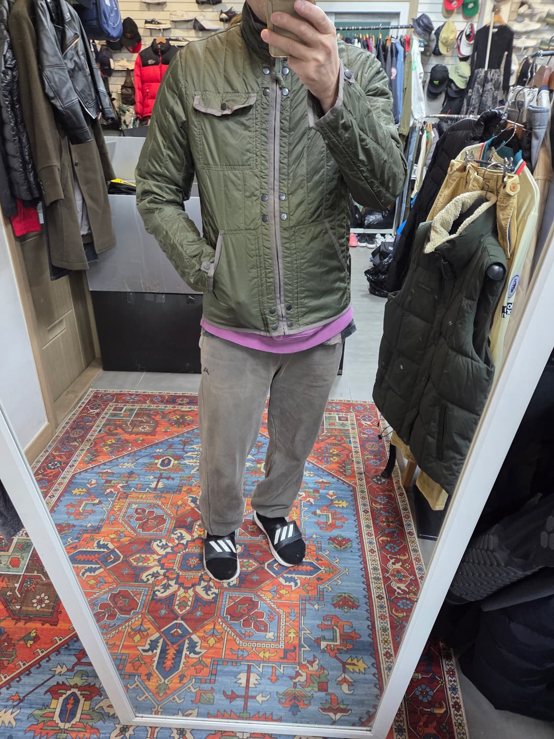 후아유 나일론 방풍 누빔 자켓 xl 상품이미지7