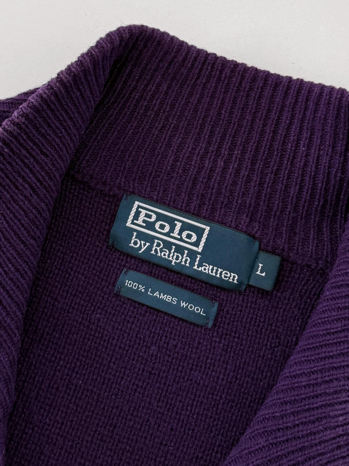 폴로 랄프로렌 루즈핏 00‘s 엘보우 패치 울 니트집업 상품이미지5