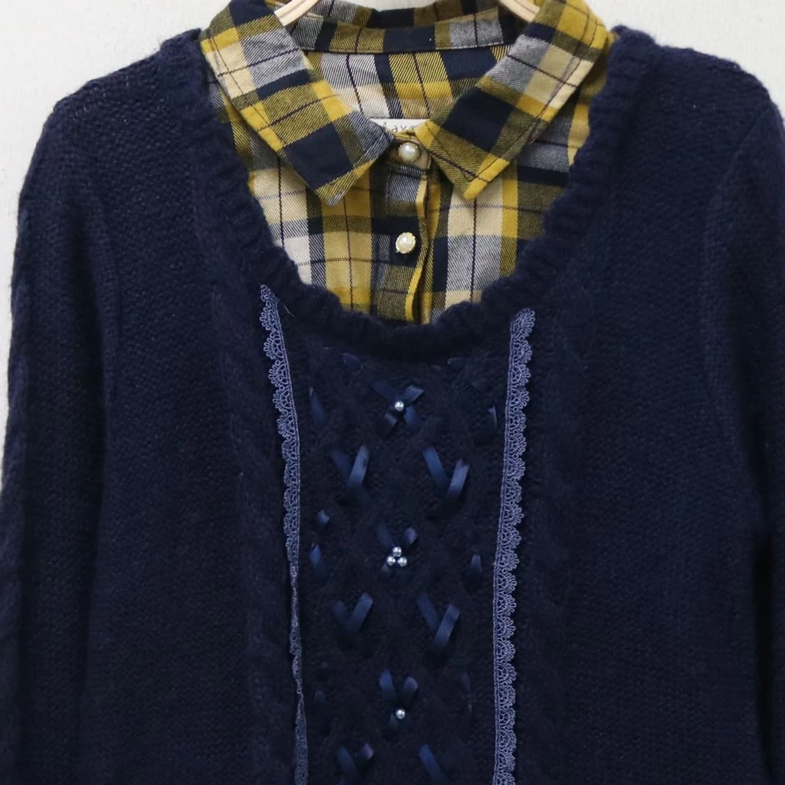 엑시즈팜 발레코어 니트 셔츠 레이어드 티셔츠 63580 상품이미지3