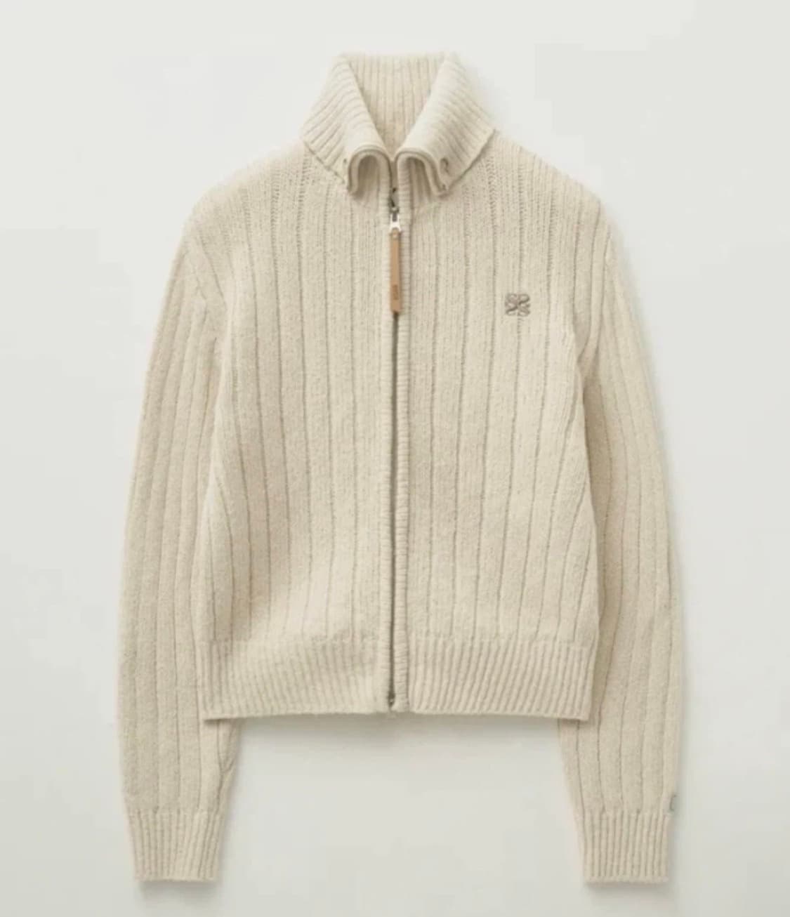 세터 니트집업 크림 상품이미지1