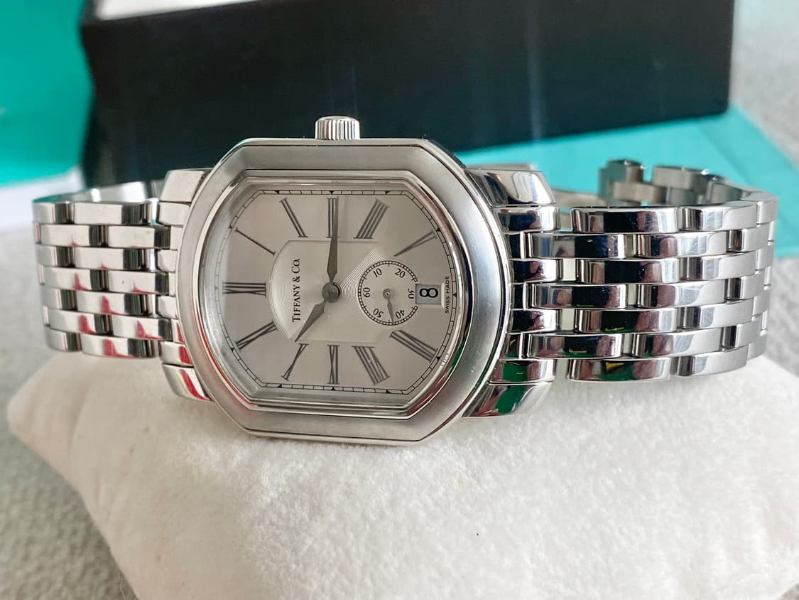 티파니 마크 쿠페 세컨 핸즈 스틸 남성용 쿼츠 라지 상품이미지8