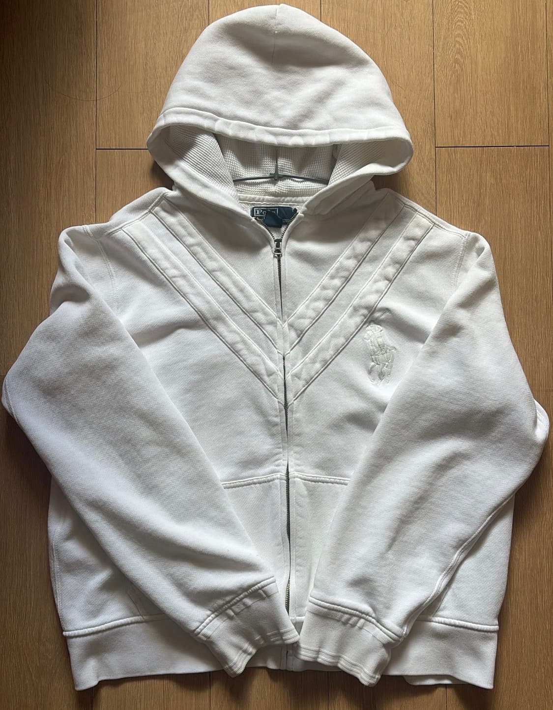 폴로랄프로렌 화이트 빅로고 후드집업 xl 상품이미지1