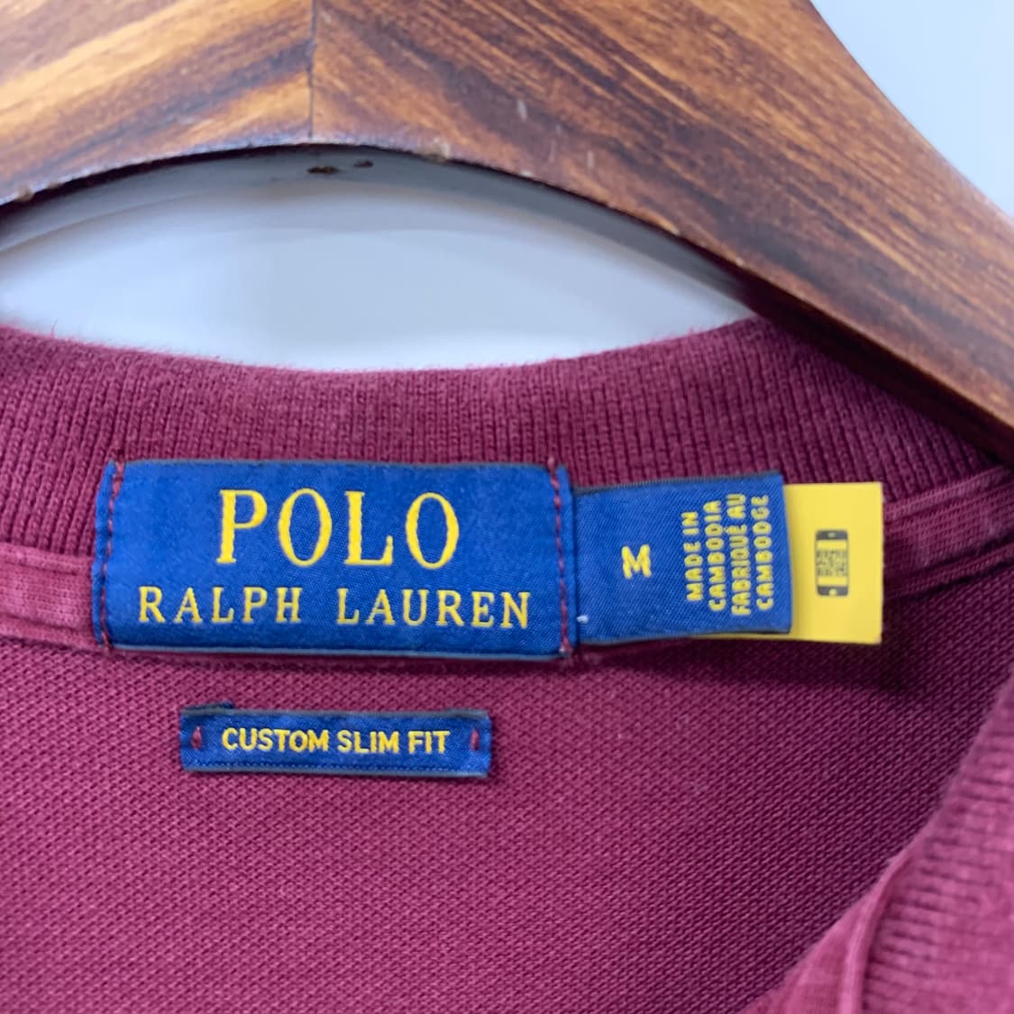 폴로 랄프로렌 버건디 긴팔 카라 티셔츠 상품이미지6