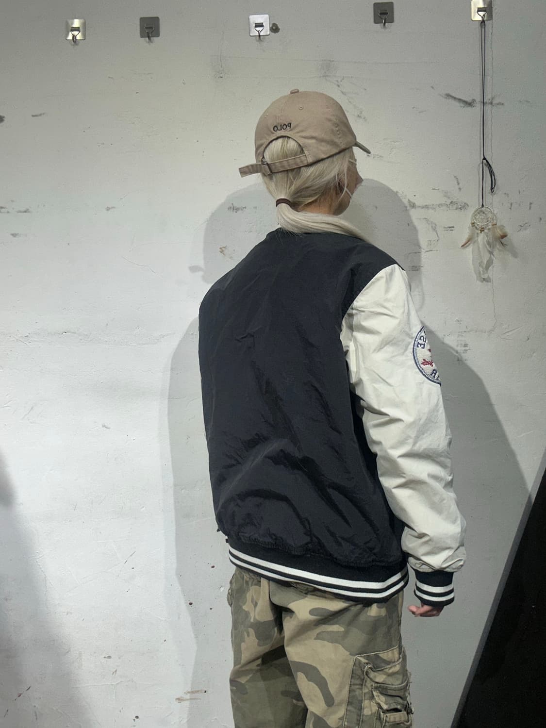 일본 빈티지 블랙 재팬 바시티 스타디움 누빔 자켓 L 상품이미지3