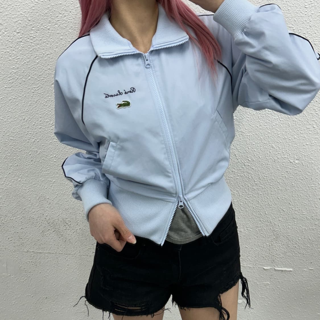 라코스테 베이비블루 크롭 바람막이 34 상품이미지1