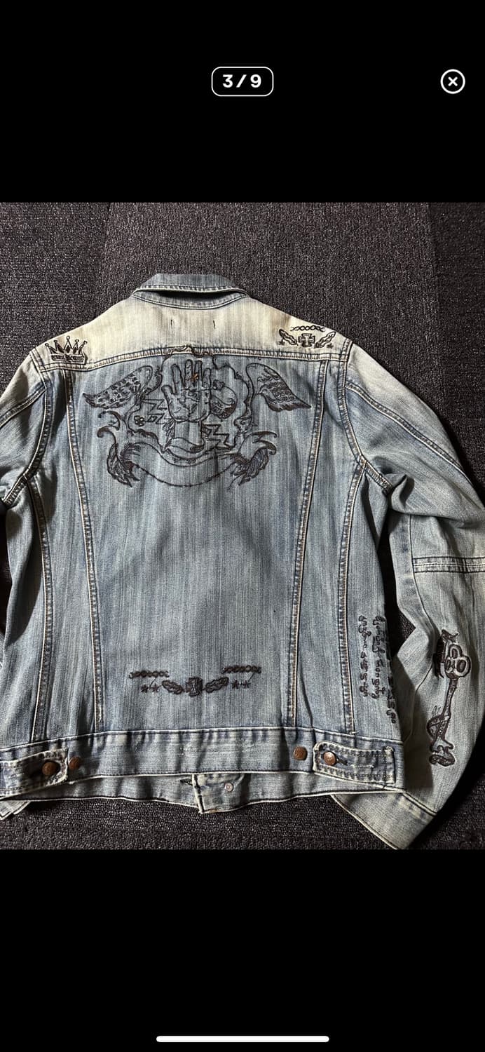 Diesel 디젤 자수 트럭커 워싱 빈티지 데님 자켓 상품이미지2