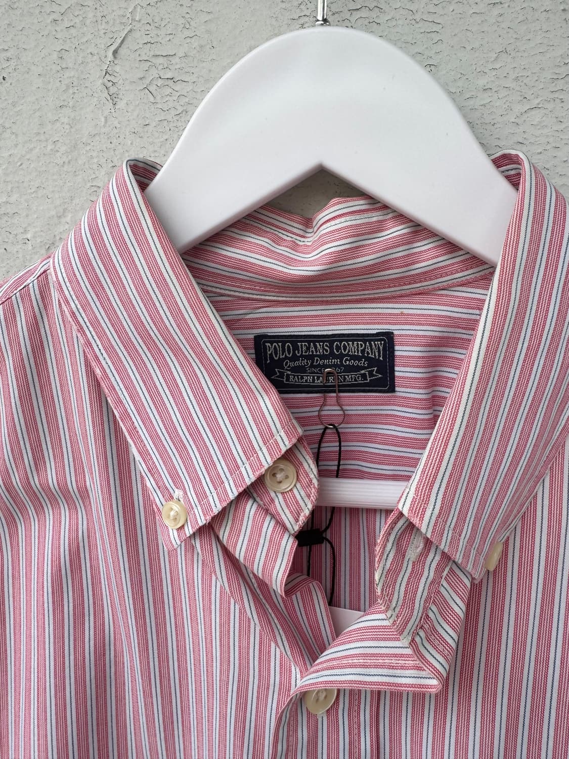 [Polo Jeans] 폴로 진스 빈티지 레드 스트라이프 버튼다운 셔츠 상품이미지2