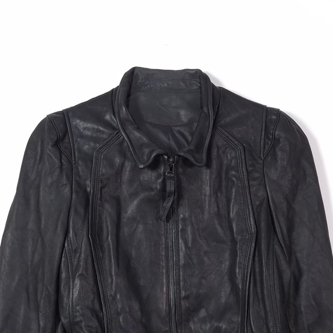 빈티지 슬림핏 리얼 램스킨 레더 자켓 55 상품이미지3