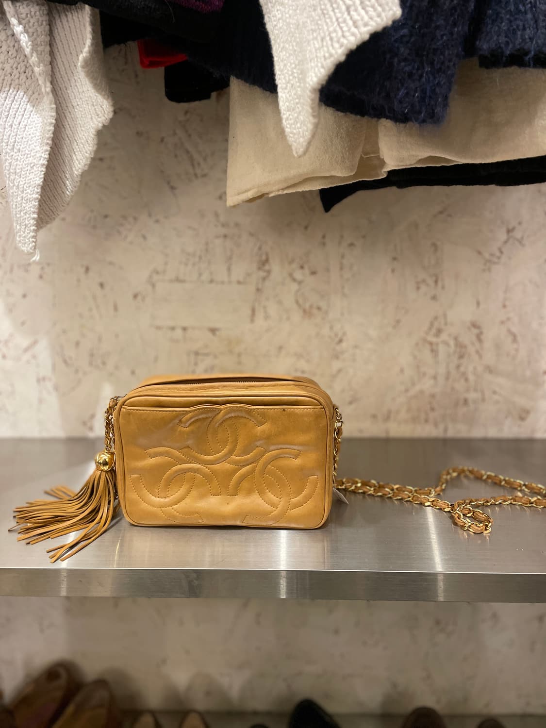 샤넬 빈티지 옐로우 백  상품이미지1