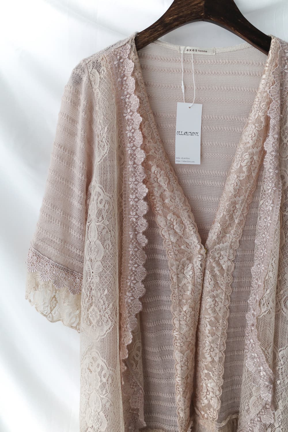 axes femme) lace half cardigun  상품이미지3