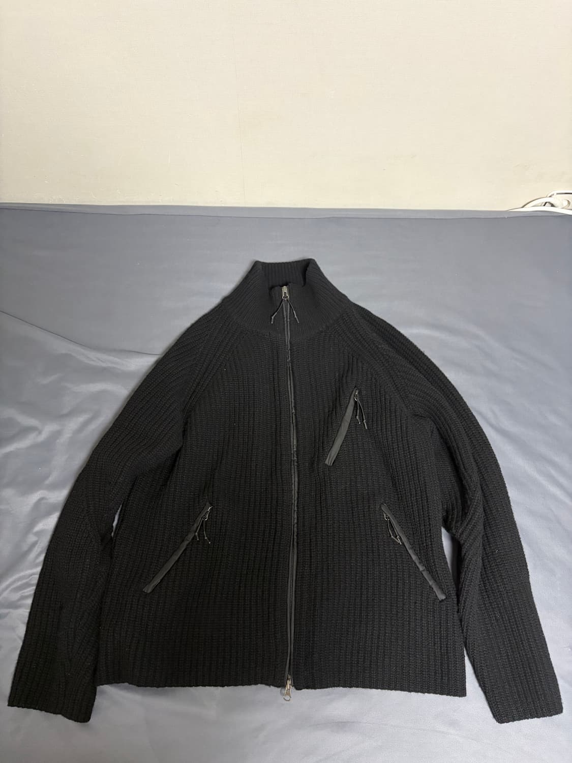 언어펙티드 집업 니트 가디건 M 상품이미지1