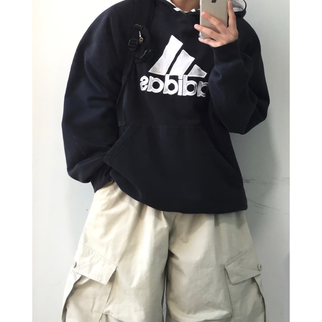 Adidas 아디다스 빅로고 오버핏 후드티 상품이미지3