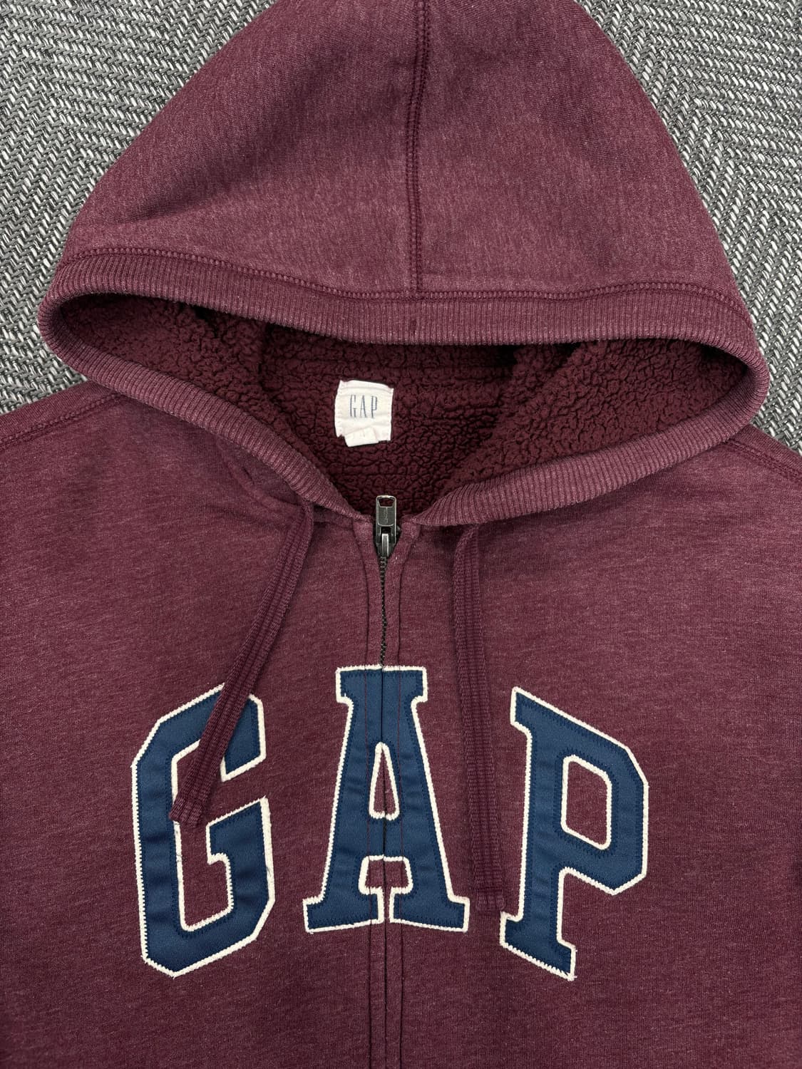 Gap 갭 양털 후드집업 버건디m 상품이미지2