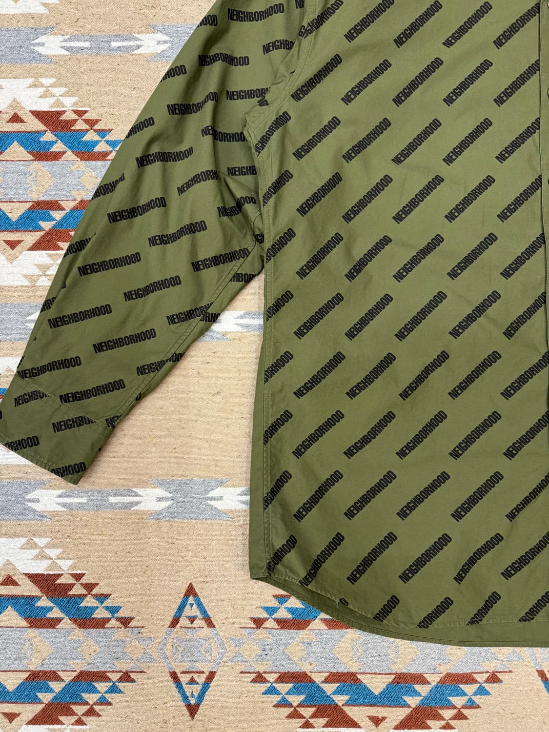 [M] 네이버후드 2FACE C 셔츠 카키  상품이미지2