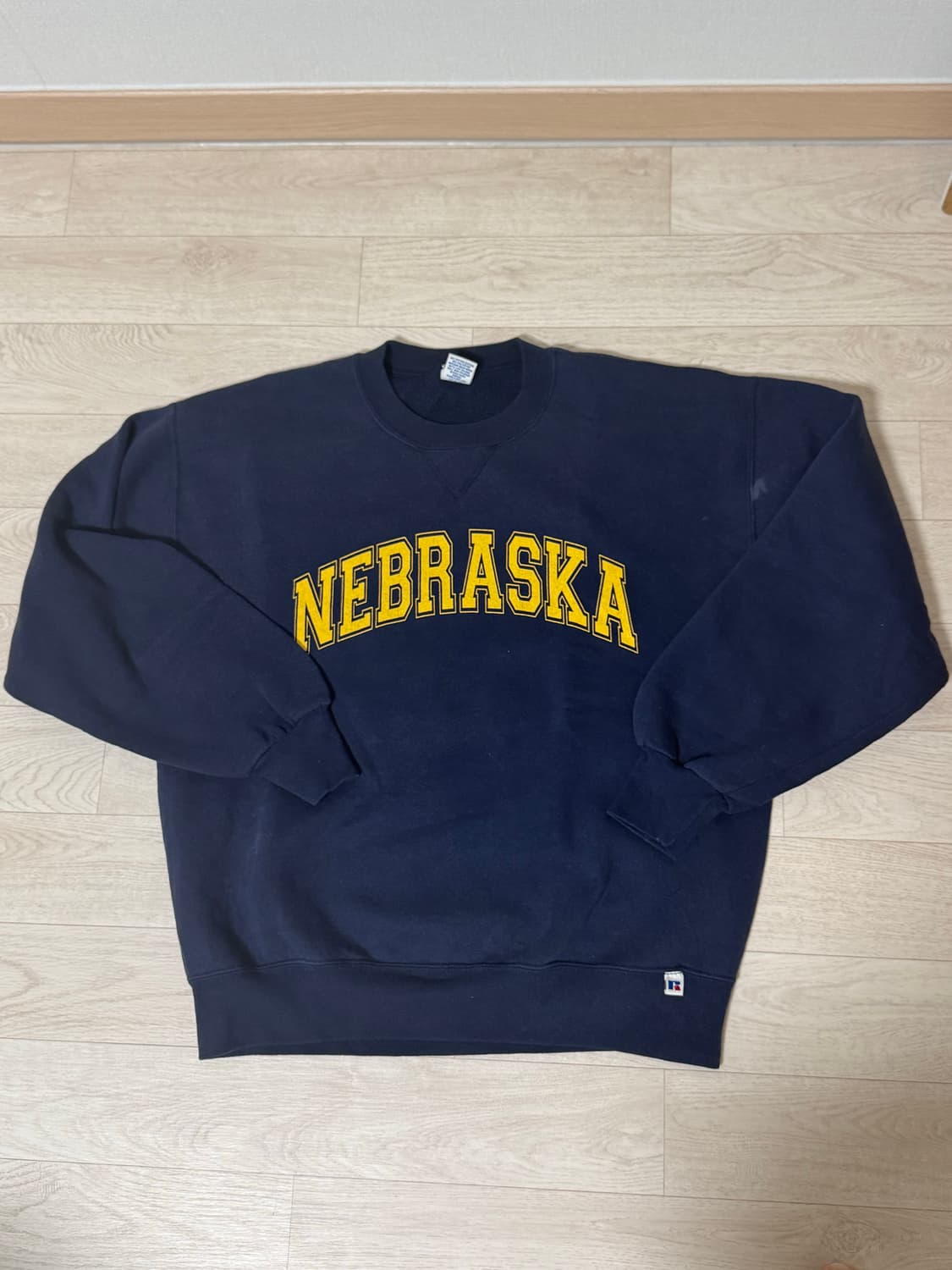 90s russell swat shirt navy 상품이미지1