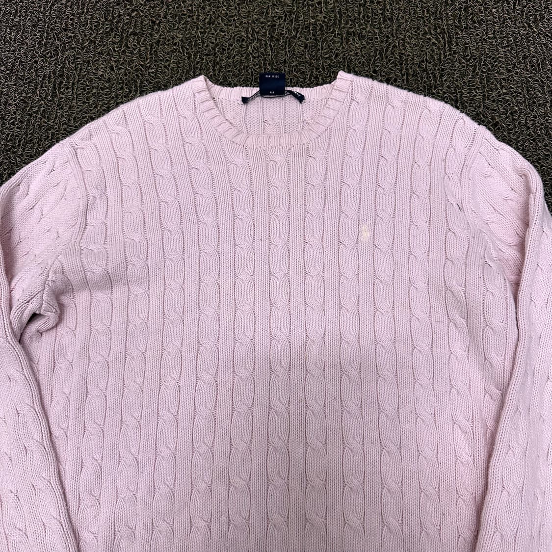 POLO 폴로 스포츠 여성 케이블 꽈배기 니트 핑크 L 상품이미지2