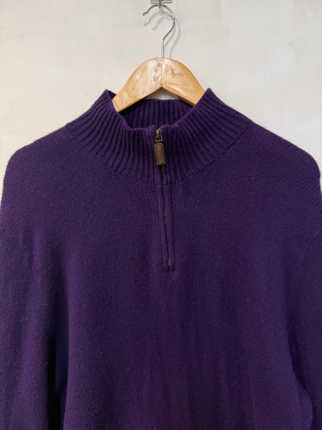 폴로 퍼플 하프집업 니트 상품이미지2