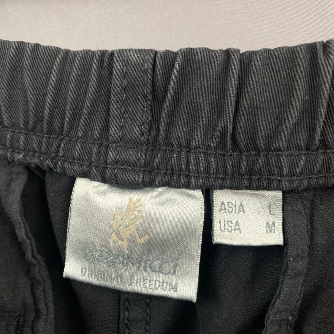 L 그라미치 블랙 스트레이트 트윌 코튼 밴딩 팬츠 상품이미지6