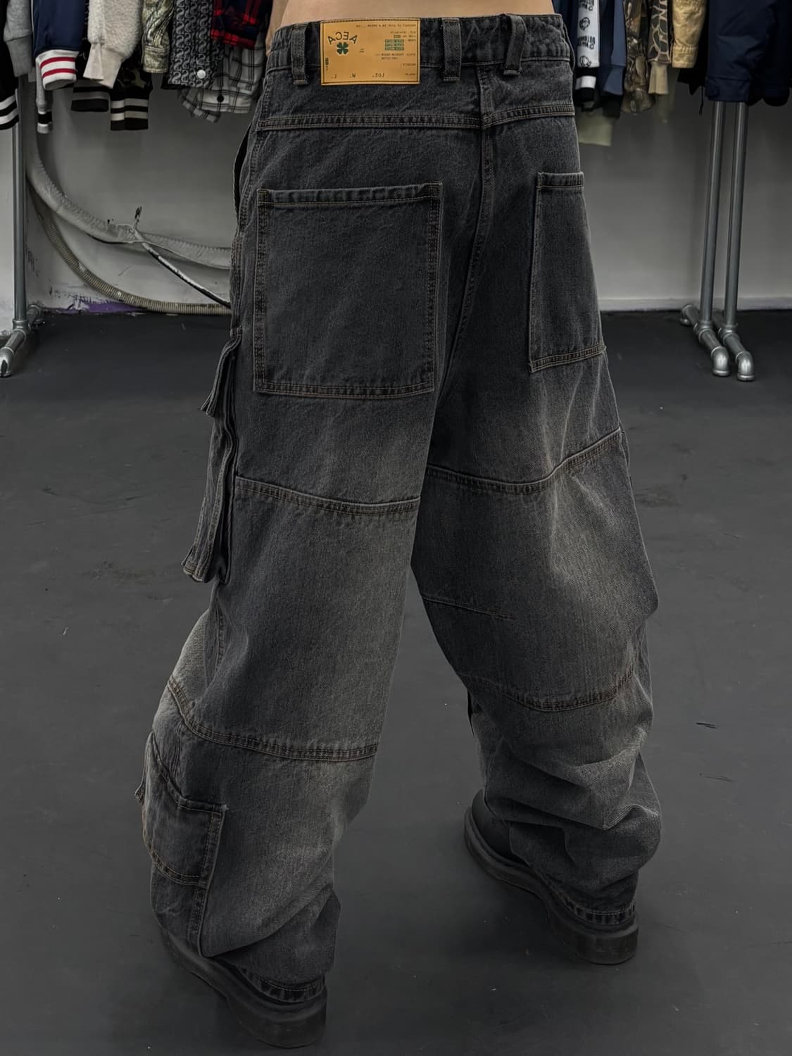 그런지 멀티포켓 데님 카고팬츠 상품이미지5