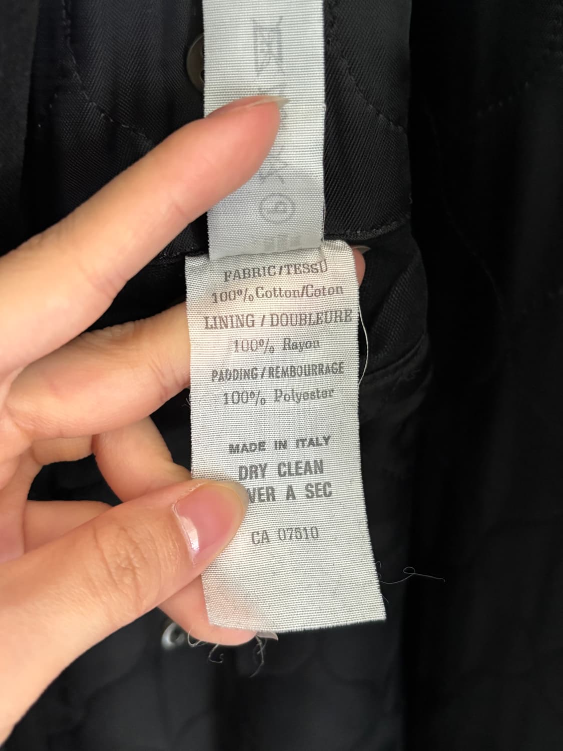 조르지오 아르마니 90’s 블랙 컬러 트렌치 코트 상품이미지10