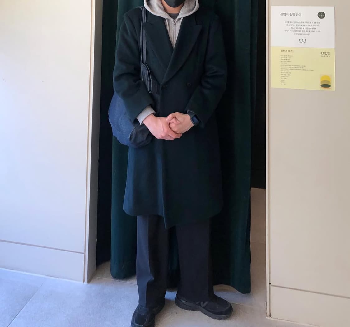 벌스데이슈트(birthdaysuit) 다크그린 더블코트 105 상품이미지5