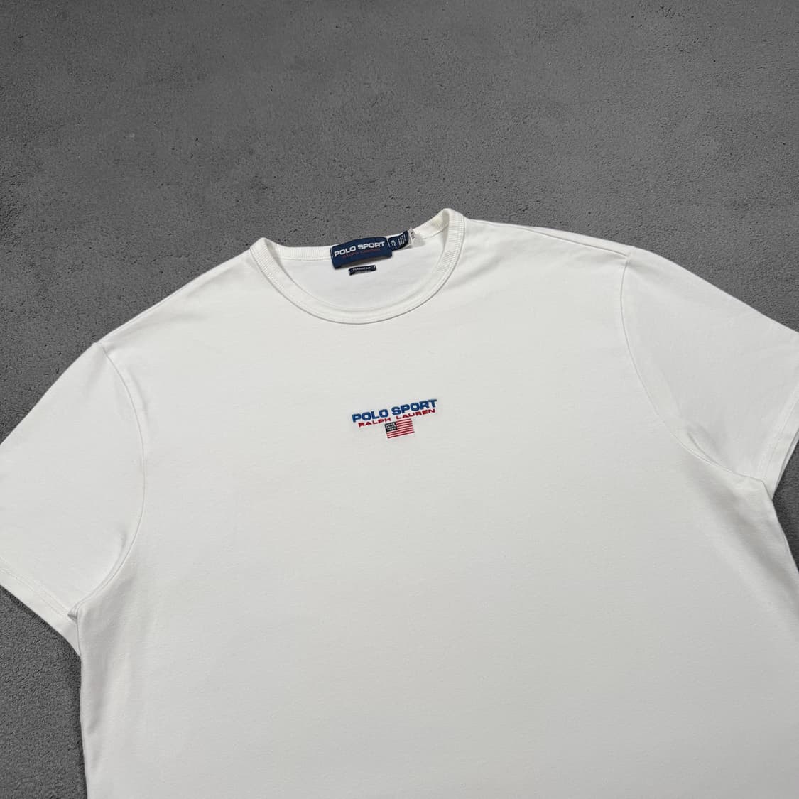 Polo Sports 폴로 스포츠 신형 성조기 화이트 반팔 상품이미지1