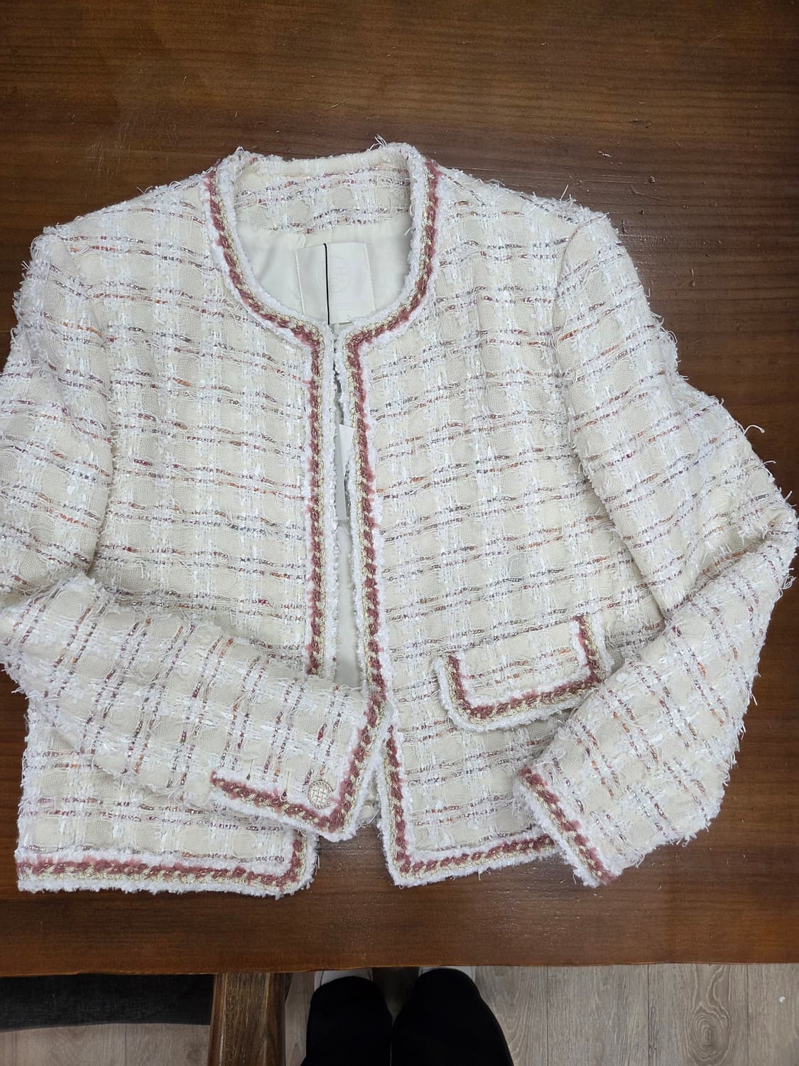 린튼(LINTON) 트위드 자켓.S 상품이미지1