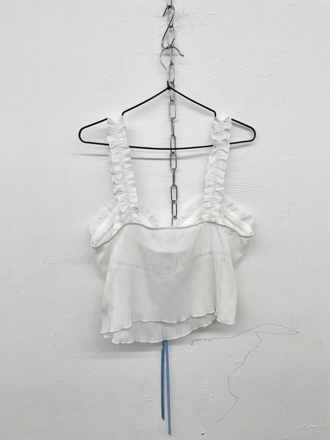 화이트 프릴 리본 뷔스티에 상품이미지6