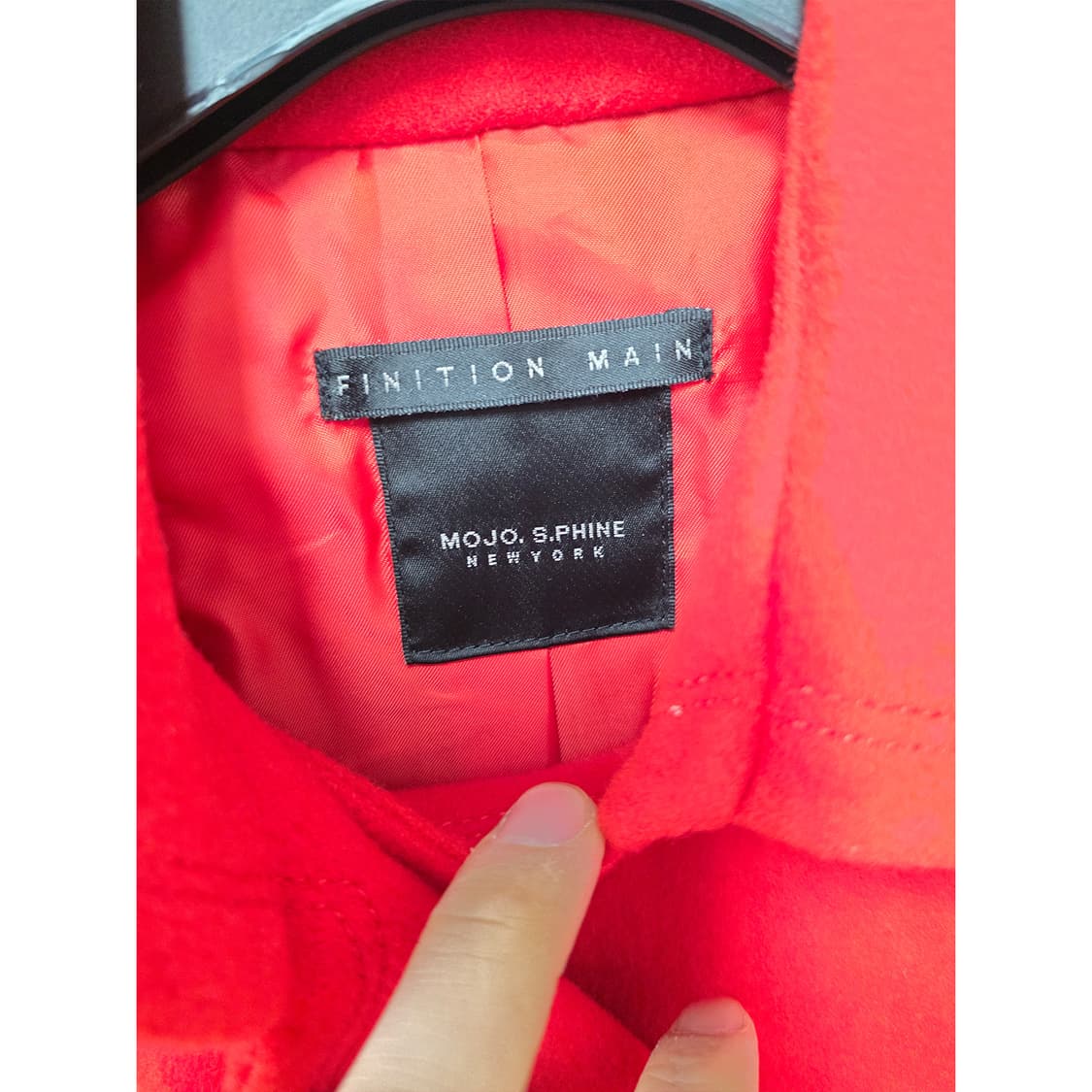 택포// 모조에스핀 모혼방 레드 코트 S  상품이미지2